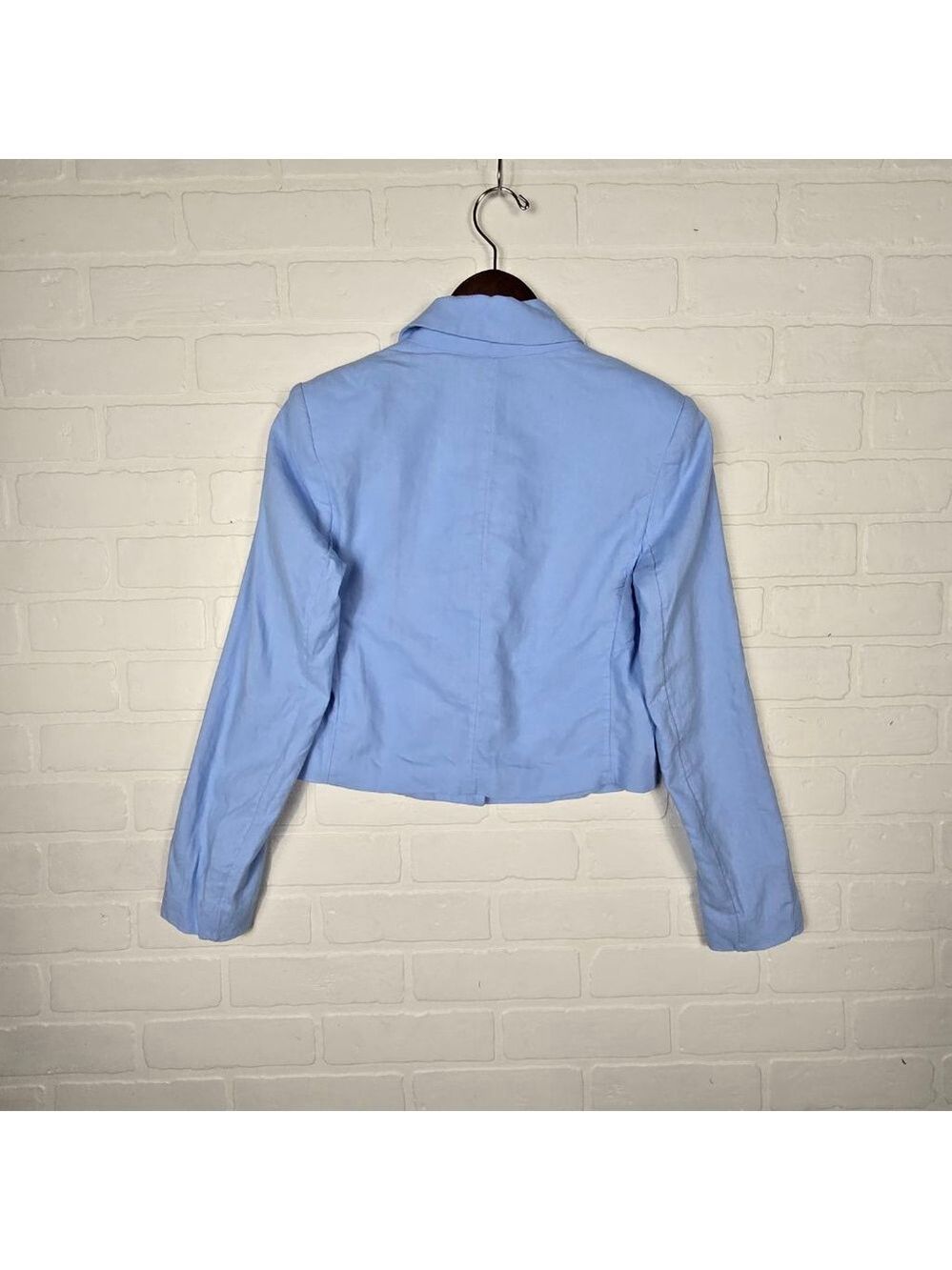 A New Day Cropped Light Blue Blazer Size XSmall - Picture 2 of 3